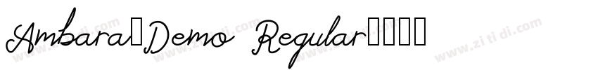 Ambara_Demo Regular字体转换